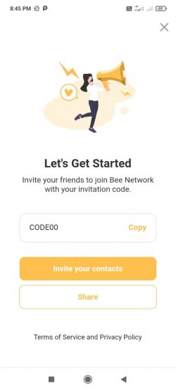 Bee Network Invitation Code is “CODE00” Get a $100 Sign Up Bonus