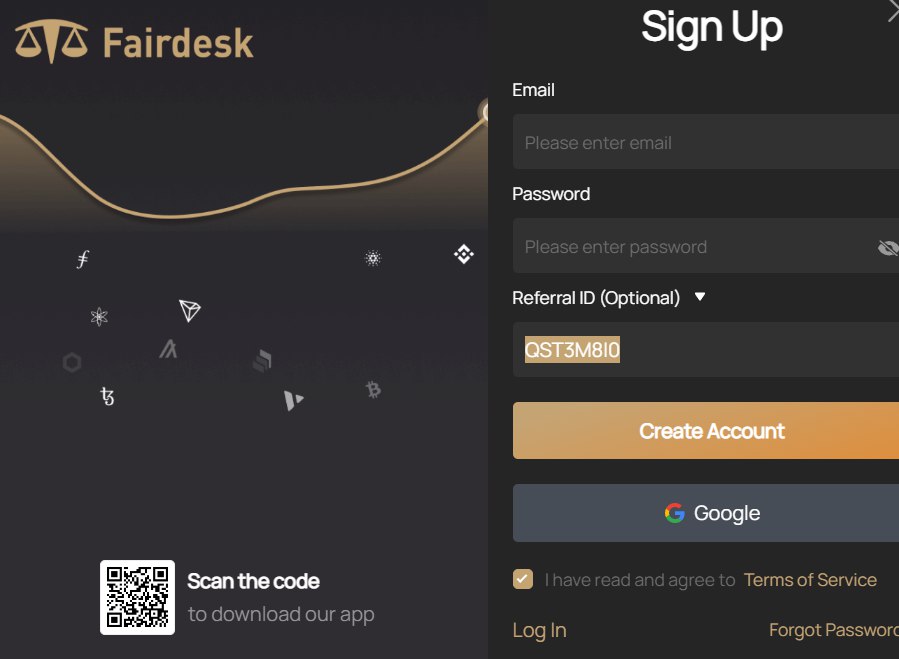 Fairdesk Futures Sign Up