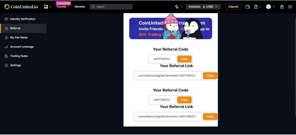 Coinunited Referral Code (2401728533) Get $60 As a Signup Bonus!