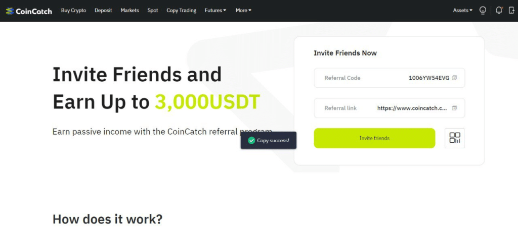 Coincatch Referral Code is (1006YW54EVG).