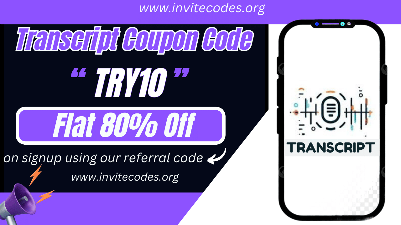 Transcript Coupon Code (TRY10) Flat 80% Off!
