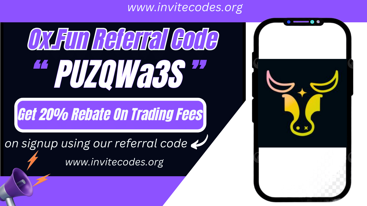 Ox.Fun Referral Code (PUZQWa3S) Get 20% Rebate On Trading Fees