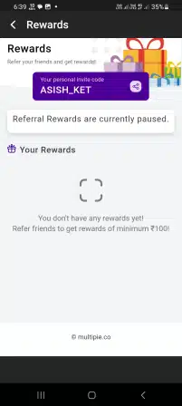 Multipie App Referral Code (ASISH_KET) Get ₹100 As a Signup Bonus!