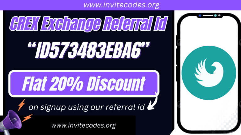 CREX Exchange Referral Id (ID573483EBA6) Flat 20% Discount!
