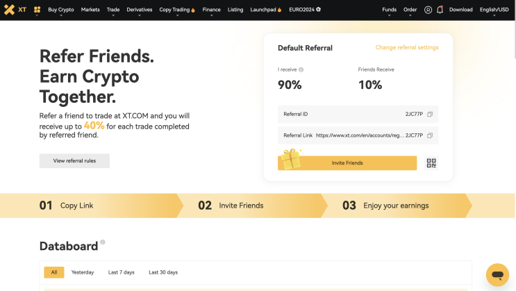 XT Exchange Referral Code (2JC77P) Get 10% Discount On Trading fee!