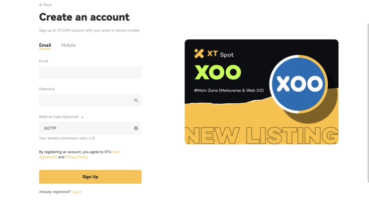 XT Exchange Referral Code (2JC77P) Get 10% Discount On Trading fees!
