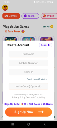 mGAMEE App Invite Code (shailesh84) Get 100 Coins Signup Bonus!