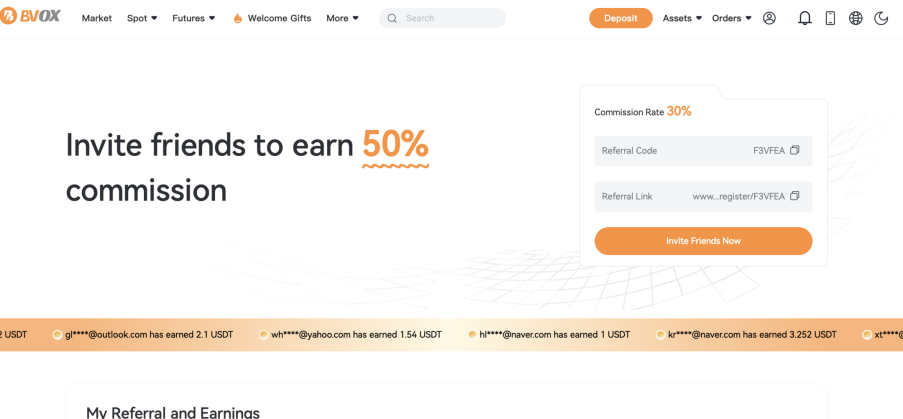 BVOX Referral Code (F3VFEA) Get 20% Discount On Trading!