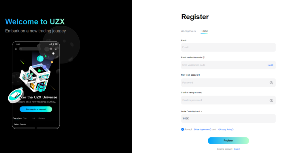 UZX Exchange Invite Code (SHZK) Get 20% Off!