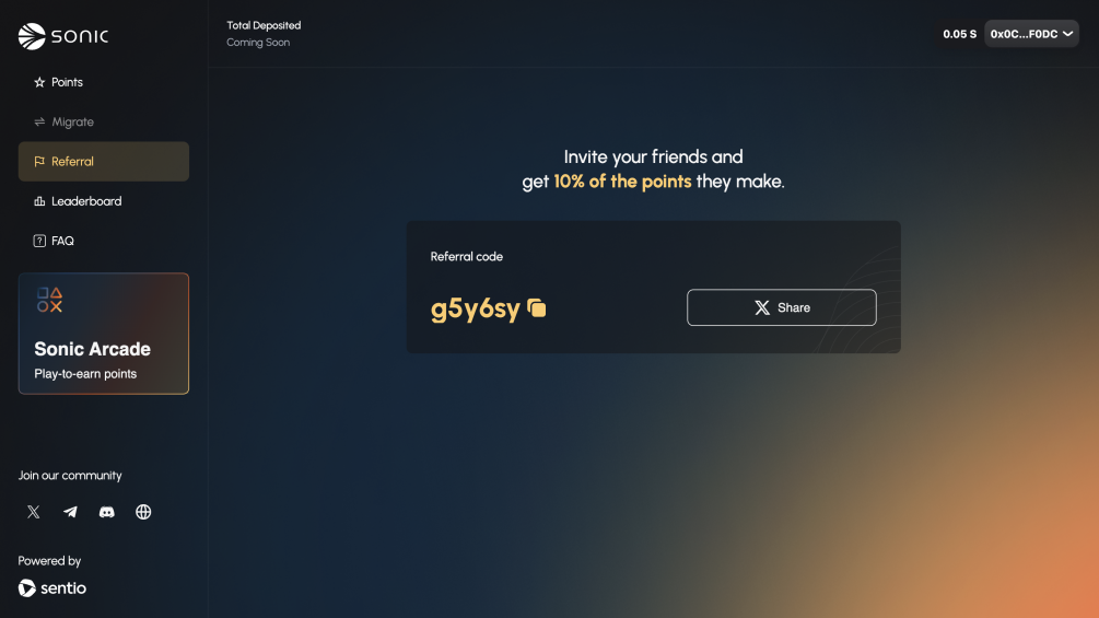 Sonic Labs Invite Code (g5y6sy) Get 10% Extra Points!
