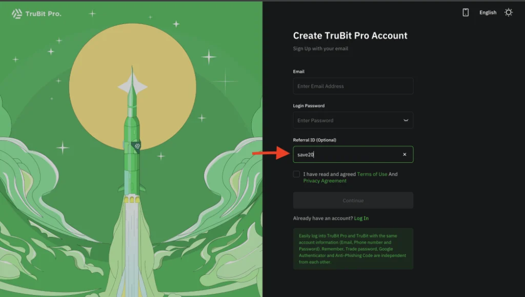 Trubit Pro Exchange Referral Code (save20) Get 20% Off On Trading Fees!