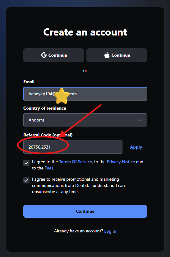 Deribit Referral Code “20756.2531” – Claim $200 Bonus + 10% Trading Fee Discount