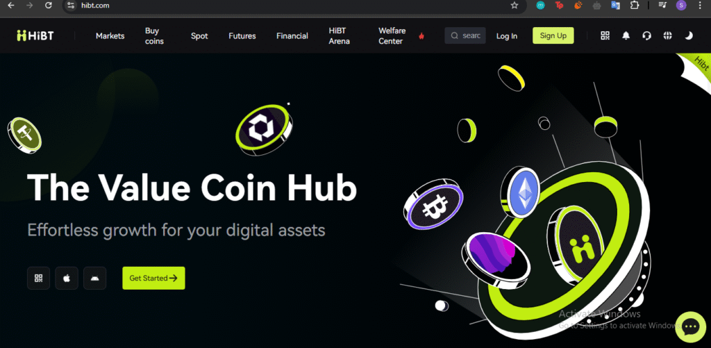 HiBT platform desktop interface, sign up to use the HiBT invite code