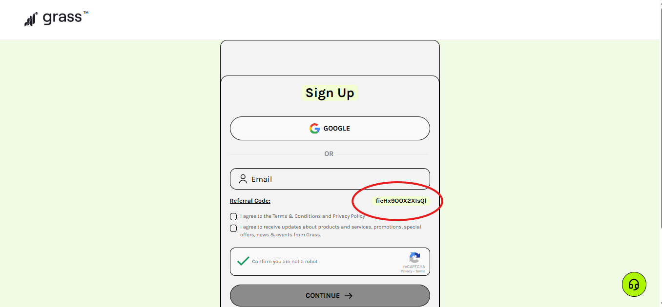 GetGrass Referral Code Platform