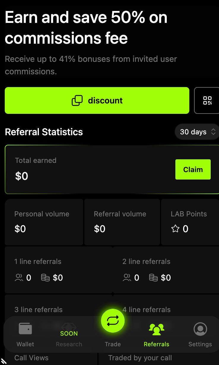 LAB Trading Terminal Referral Code