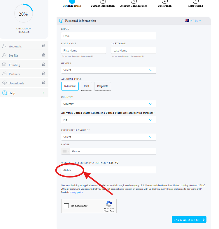 How can I register for an account with FP Markets?