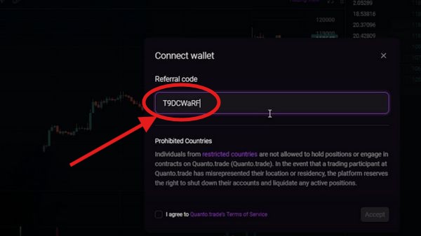 How to Use the Quanto Trade Referral Code 'T9DCWaRF'