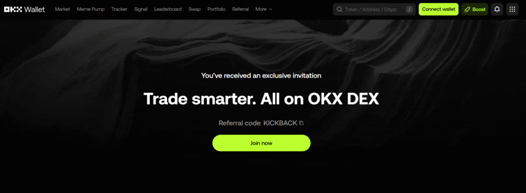 OKX Wallet Referral Code“KICKBACK” – Get 10% Off and Start Trading!