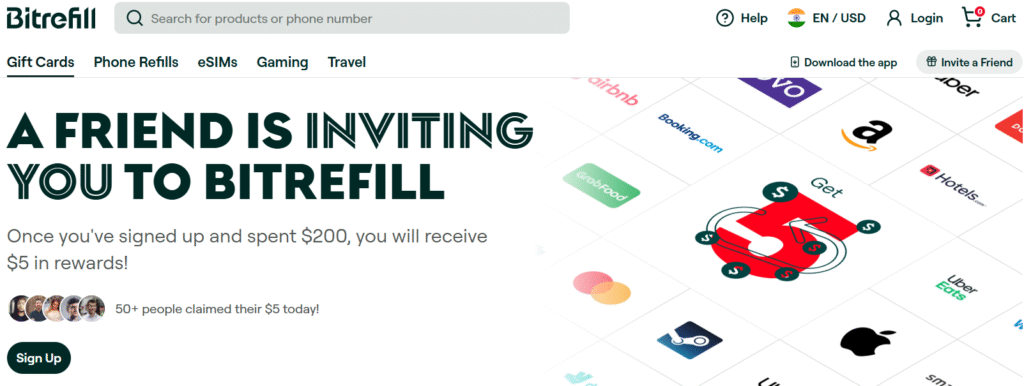 Bitrefill Referral Code (get5usd): Unlock 10% Discount On Sign Up
