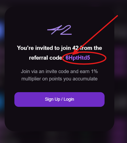 42 Space Referral Code “6HptHtd5” –Get 15% Trading Fee Discount + 1% Points Bonus