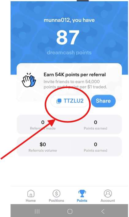 DreamCash Referral Code “TTZLU2” – Get 10% Off Trading Fees + 1,000,000 Points Boost