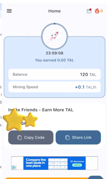 Talo Mining App Referral Code “TOBNKRLR” Get 100 Talo Coins