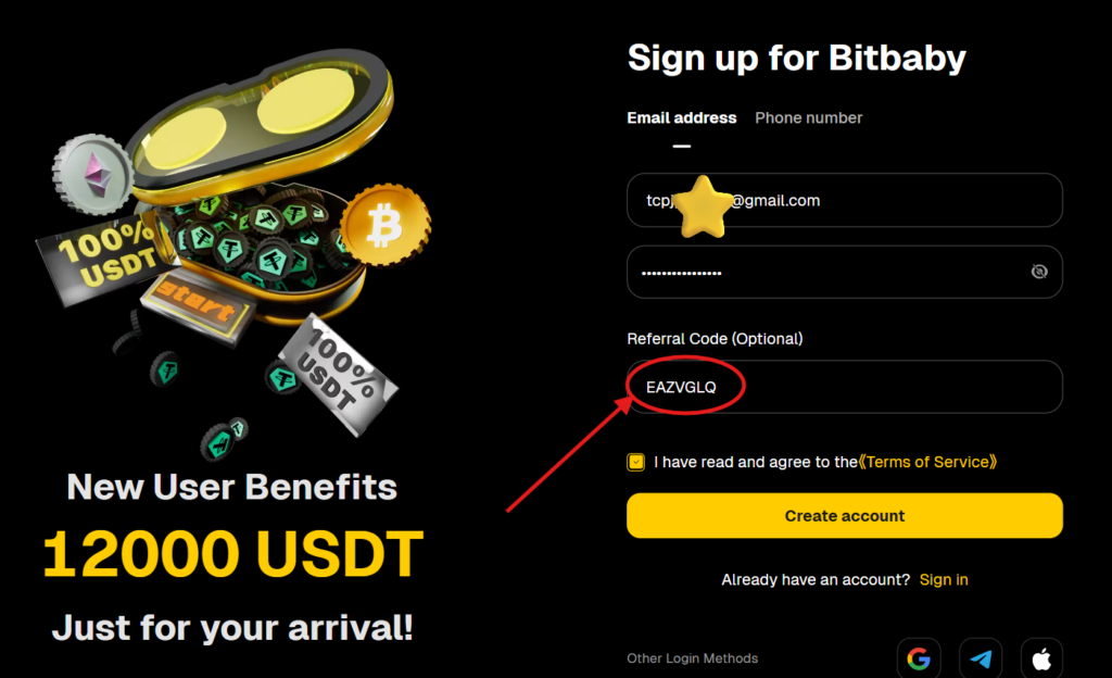 Bitbaby Referral Code “EAZVGLQ” – Get Flat 10% Off Fees + 12000 USDT Welcome Bonus
