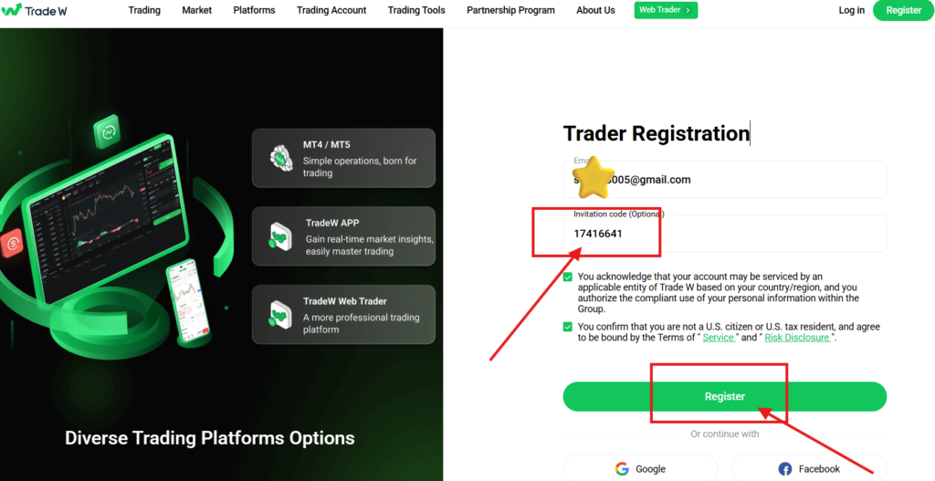Tradewill Invitation Code “17416641” – Exclusive 10% Fee Discount & $1000 Signup Bonus
